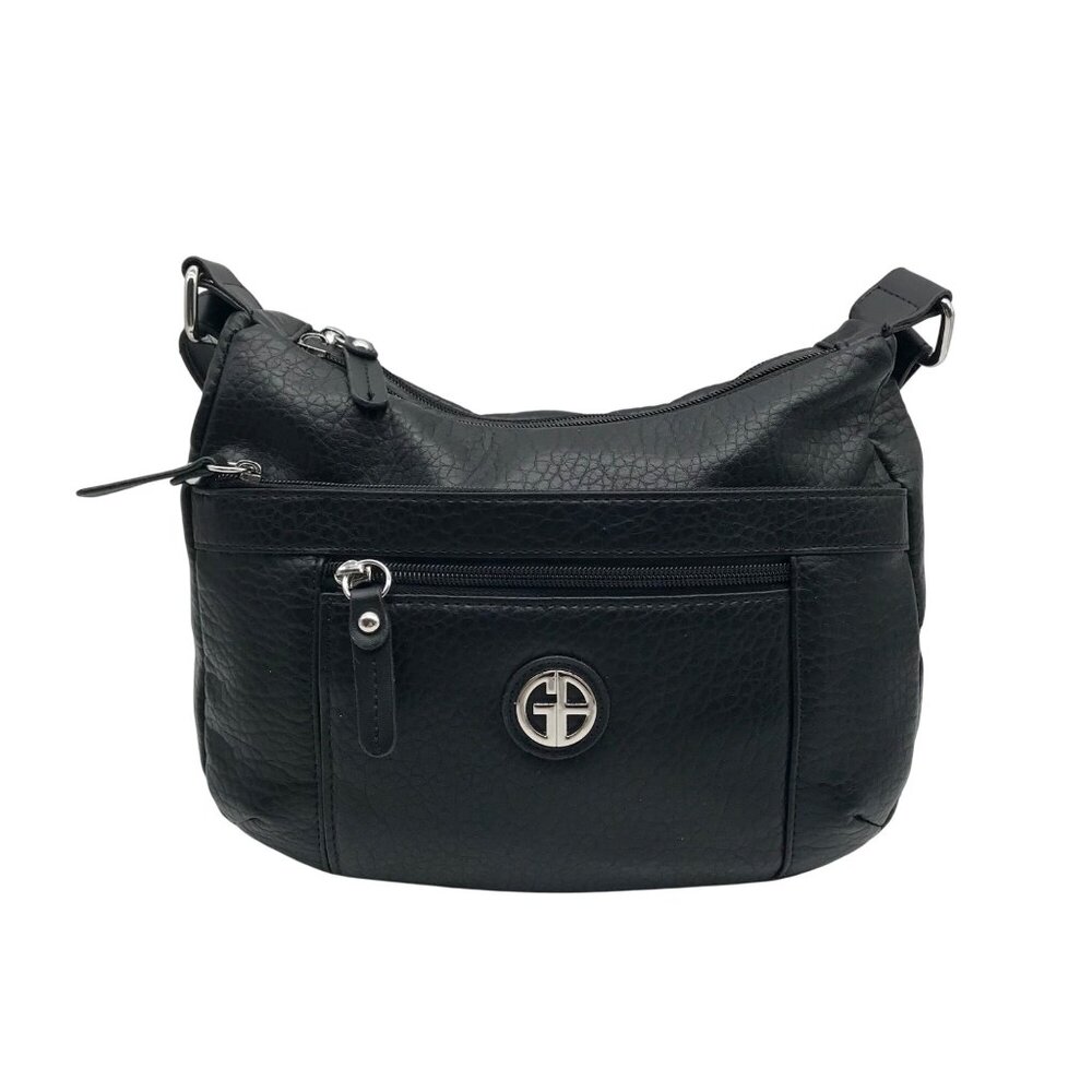 Giani Bernini Black Faux Leather Hobo Bag